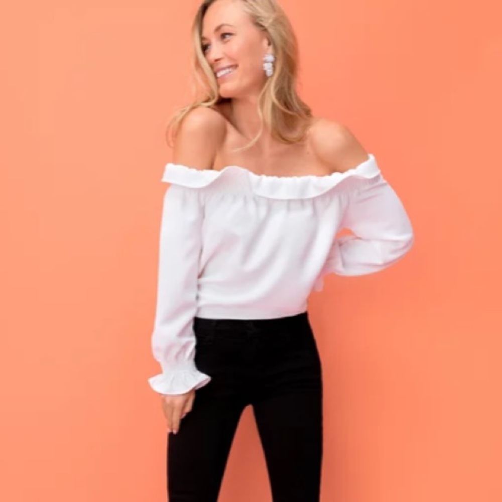 White Off the Shoulder Marguerite Blouse
TUCKERNUCK - Picture 7 of 16
